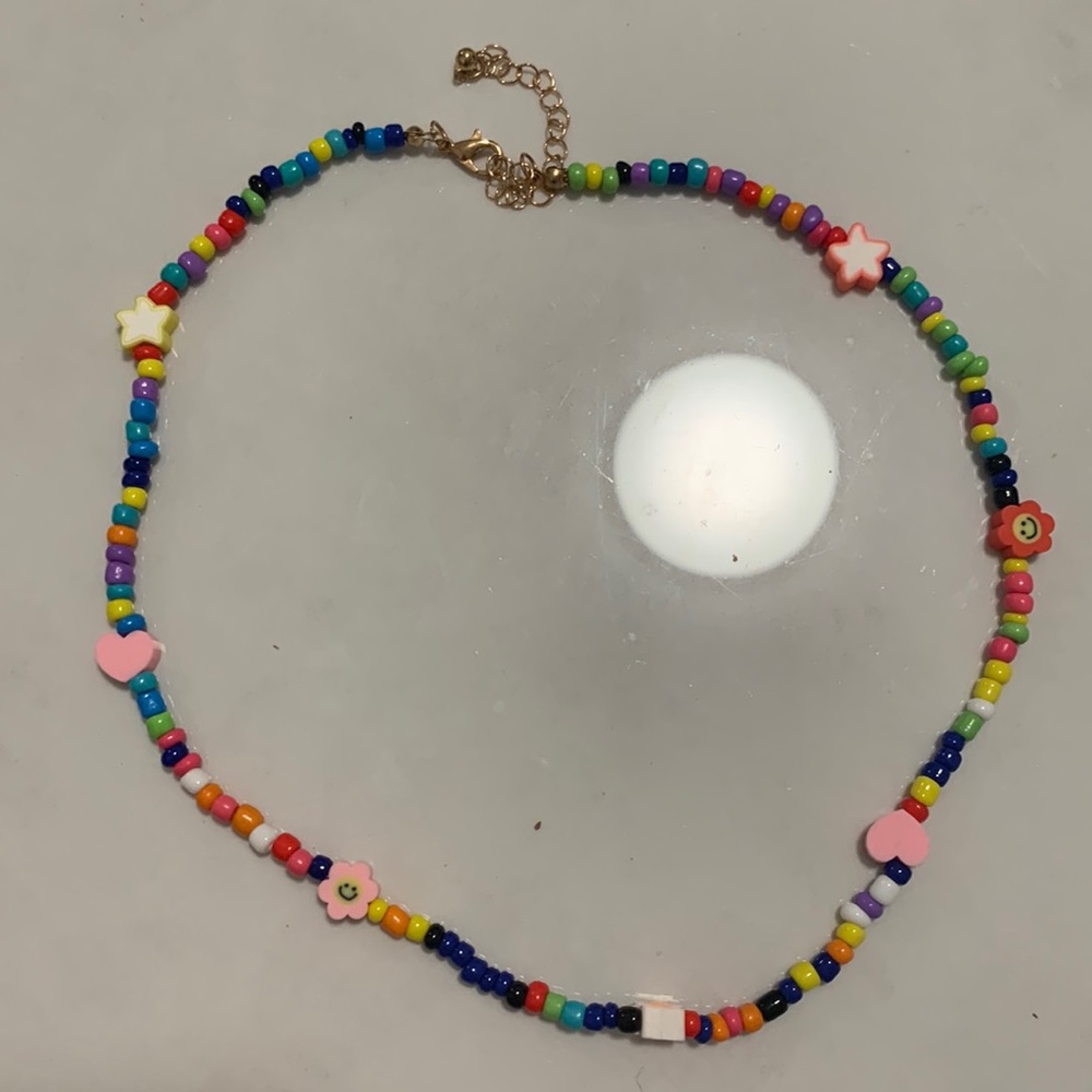 Rainbow bead Indie Aesthetic Necklace Beach